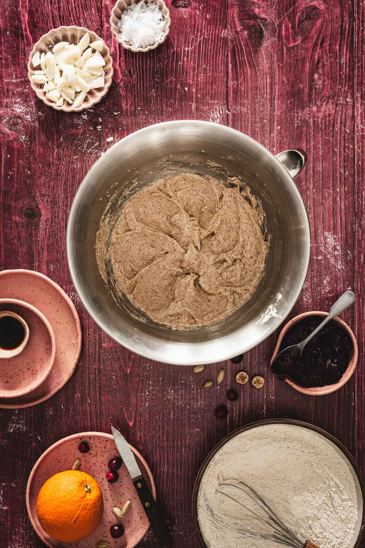 whipped sugar with butter