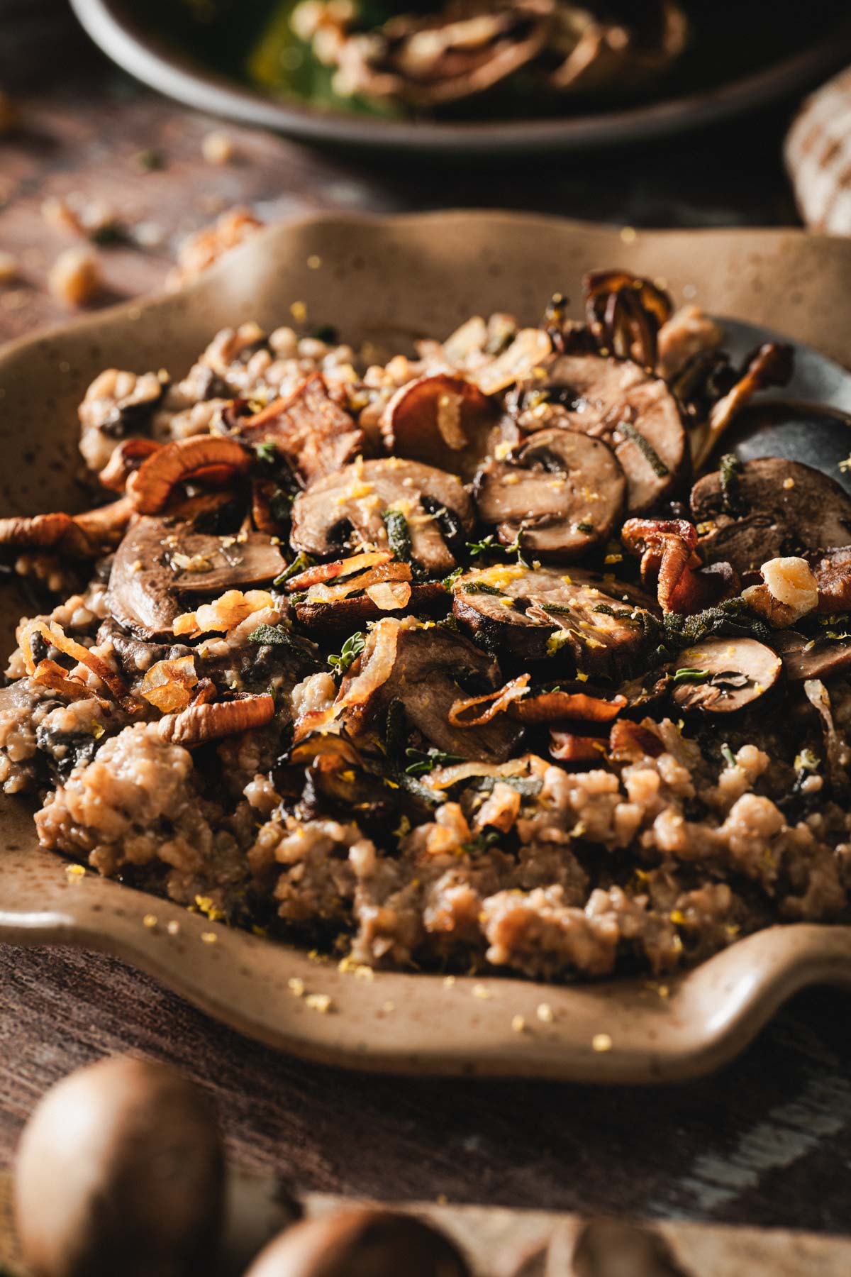 close up of a plate with risotto