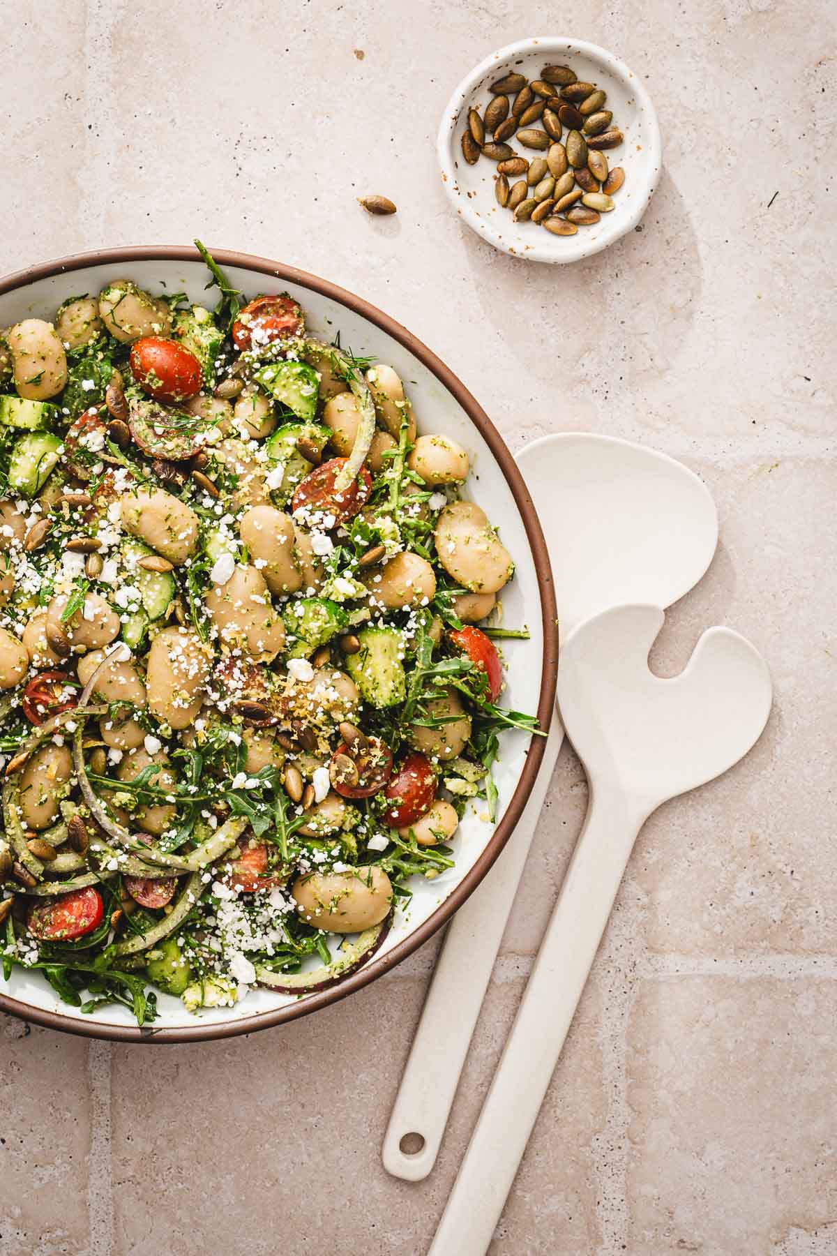 close of of a bowl with salad