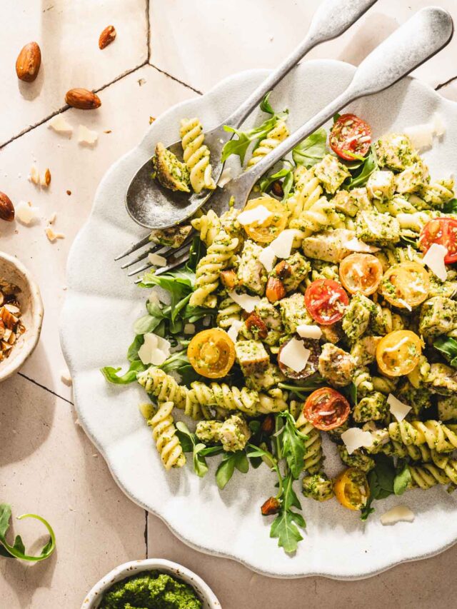 close up of the salad on a serving plate