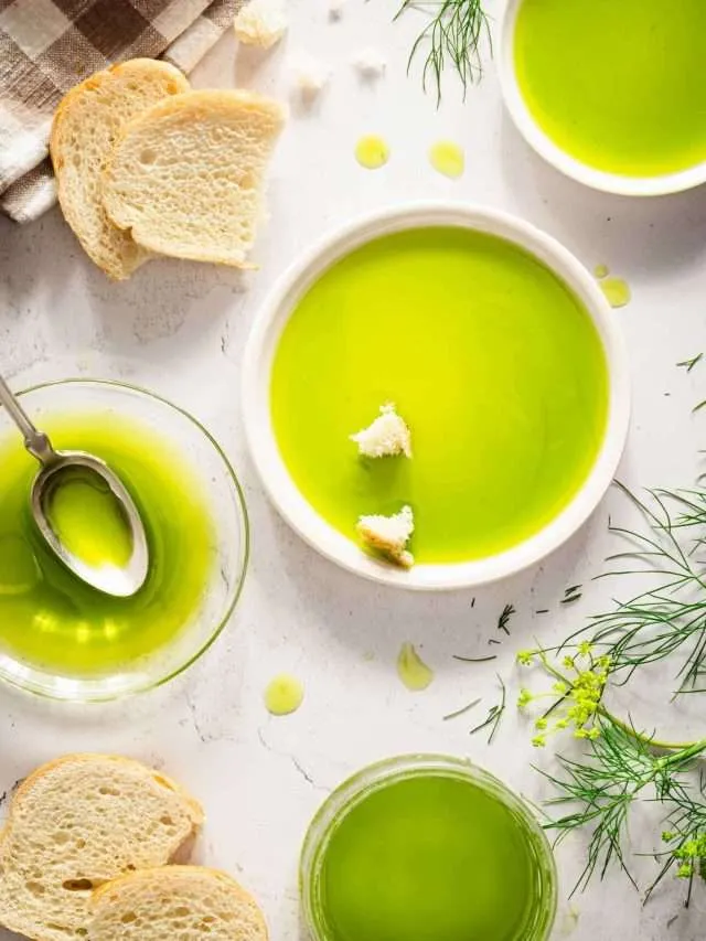 dill oil served in a small plates and bowls